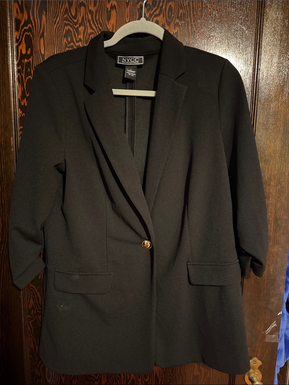 NYC Single-Button Black Women's Blazer